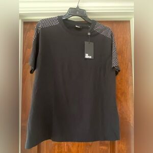 The Kooples Womens Embellished Black T-Shirt Fr 2 US 6 NWT